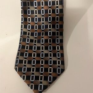 Valerio Garati pure silk tie, hand made, multicolor, earthy colors 
EUC